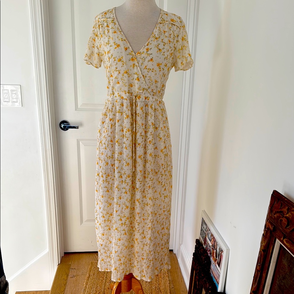 Christy Dawn The Dawn Dress Sun Spray Wrap Maxi Dress Size Small